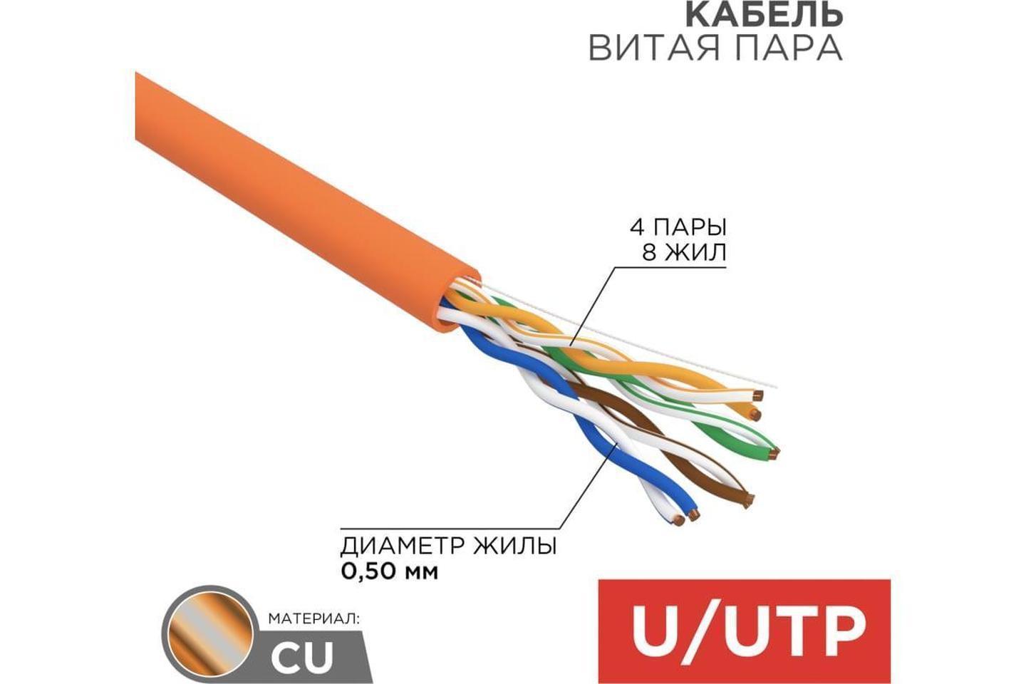 L-UTP4-ST_0.2 [бухта-3 М.], Витая пара UTP, 4 пары Cat5e, многожильные неэкранированные [бухта-3 М.]